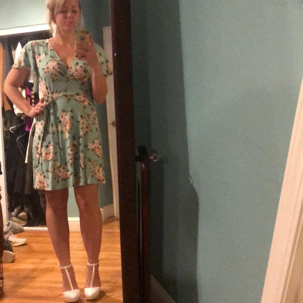 Summer dress mid length floral
